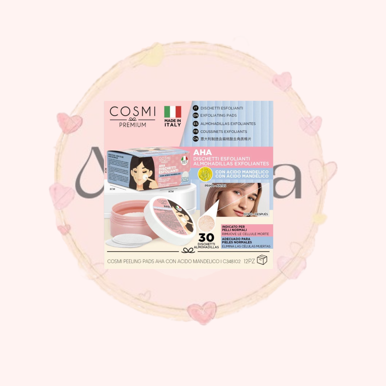 Discos Esfoliantes com Ácido Mandélico